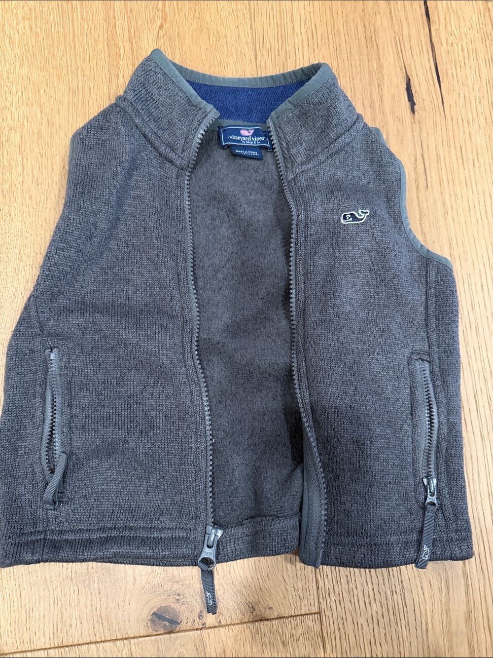 Vineyard Vines Boys' Dark Gray Fleece Vest
